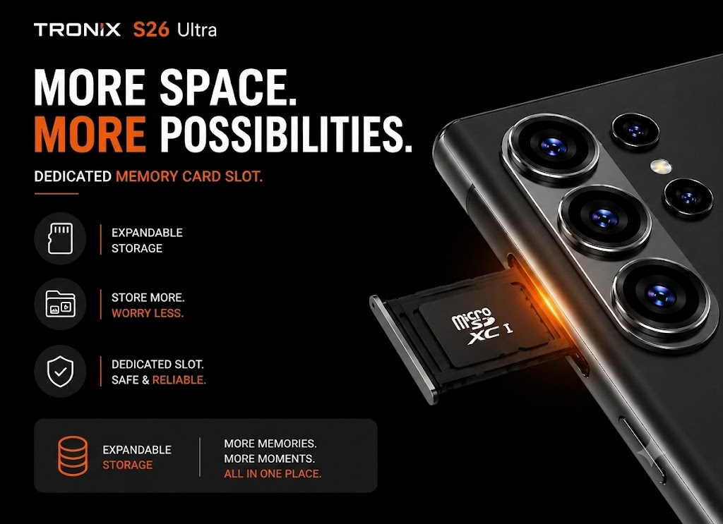 Expandable Storage Up To 1TB